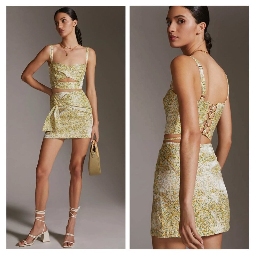 NWT Anthropologie & Sabina Musayev Fitted Mini Skirt